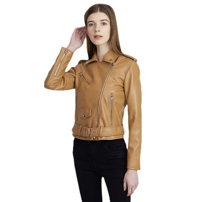 Chaqueta de cuero para mujer