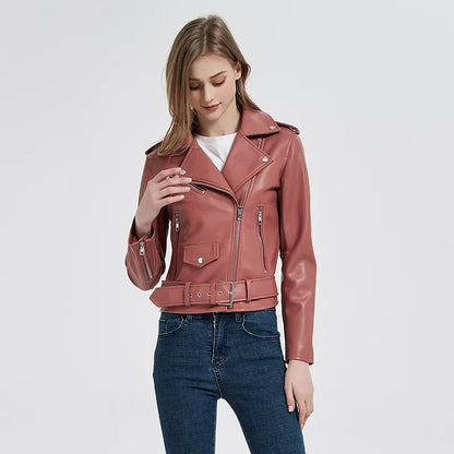 Chaqueta de cuero para mujer